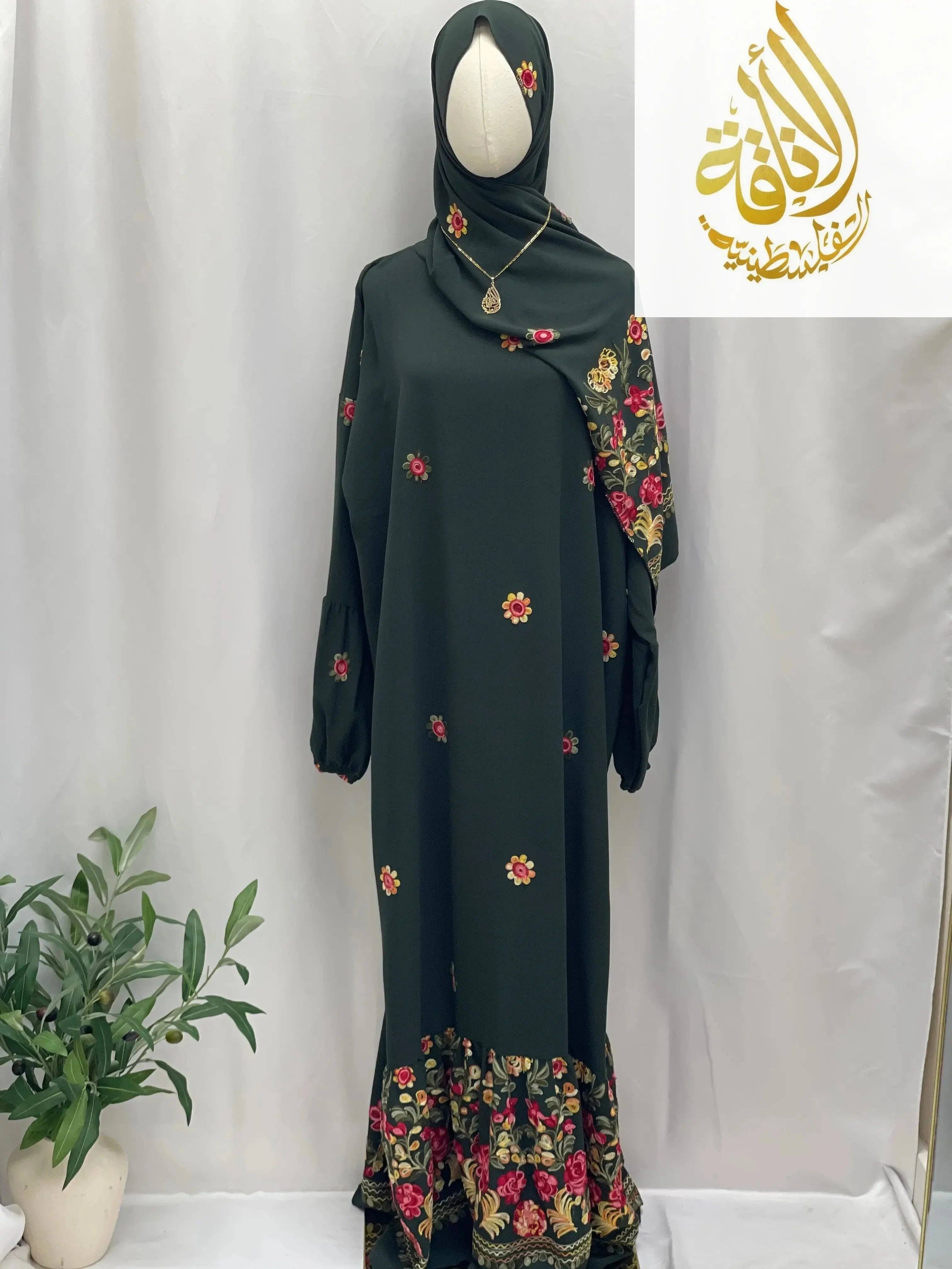 Palestinian Elegance - Wholesale Kaftan - Women's - Prayer Dress with Attached Hijab - Modesty & Comfort15