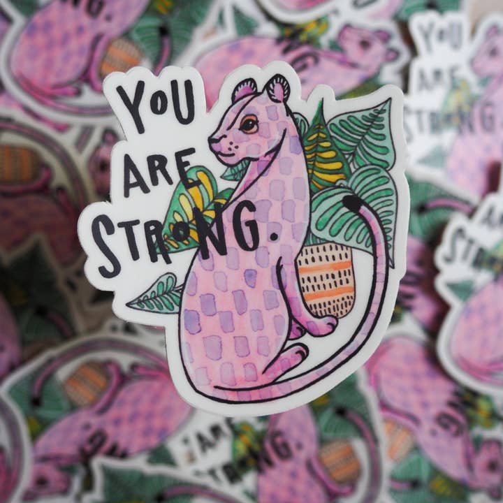 The Moxie Fox – Adesivo por atacado – Adesivo de vinil Você é forte1