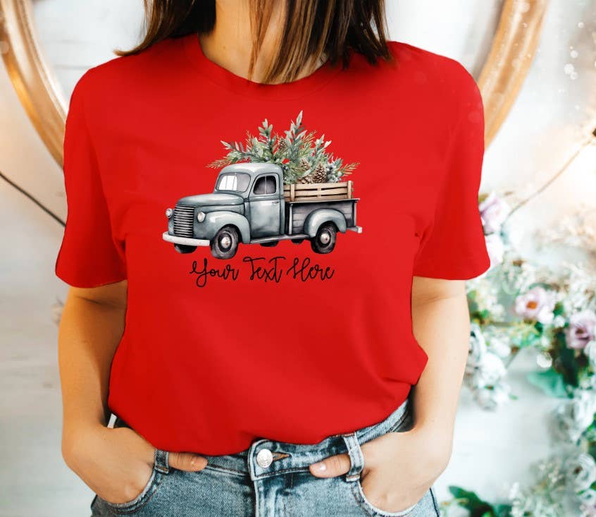 Ashton Grove Ltd Co - Wholesale Graphic Sweatshirt - Women's - Custom Holiday Vintage Truck Tee or Sweatshirt1