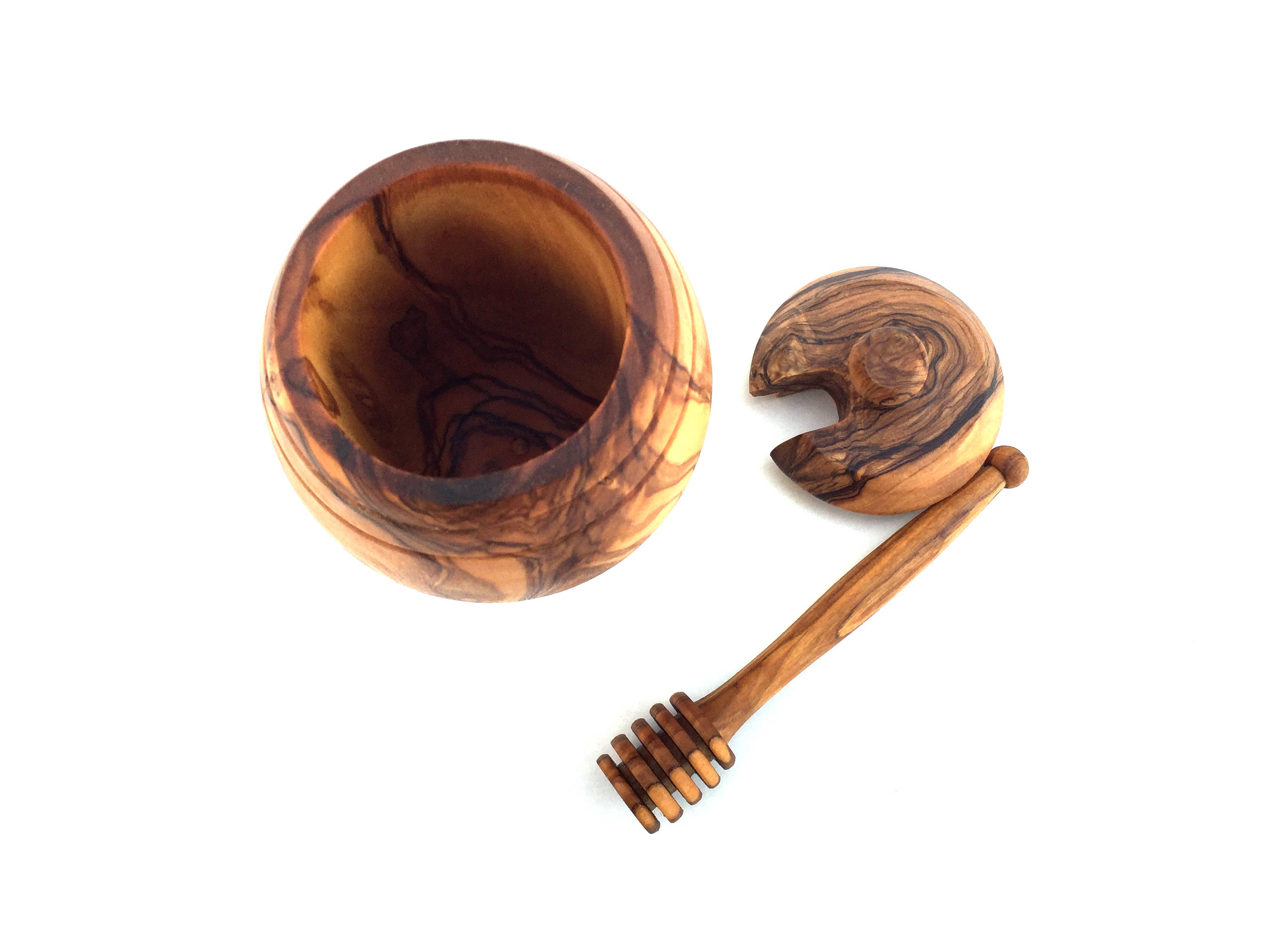 medina mood – Großhandel Honigtopf – Honigtopf mit Honiglöffel handgemacht aus Olivenholz5