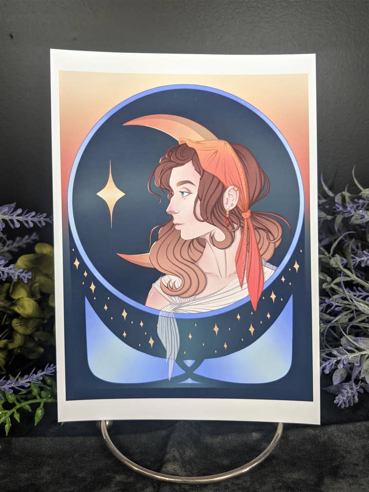 Reproduction artistique Moon Lady 5 par 7 pour la vente par Arcanist Artist