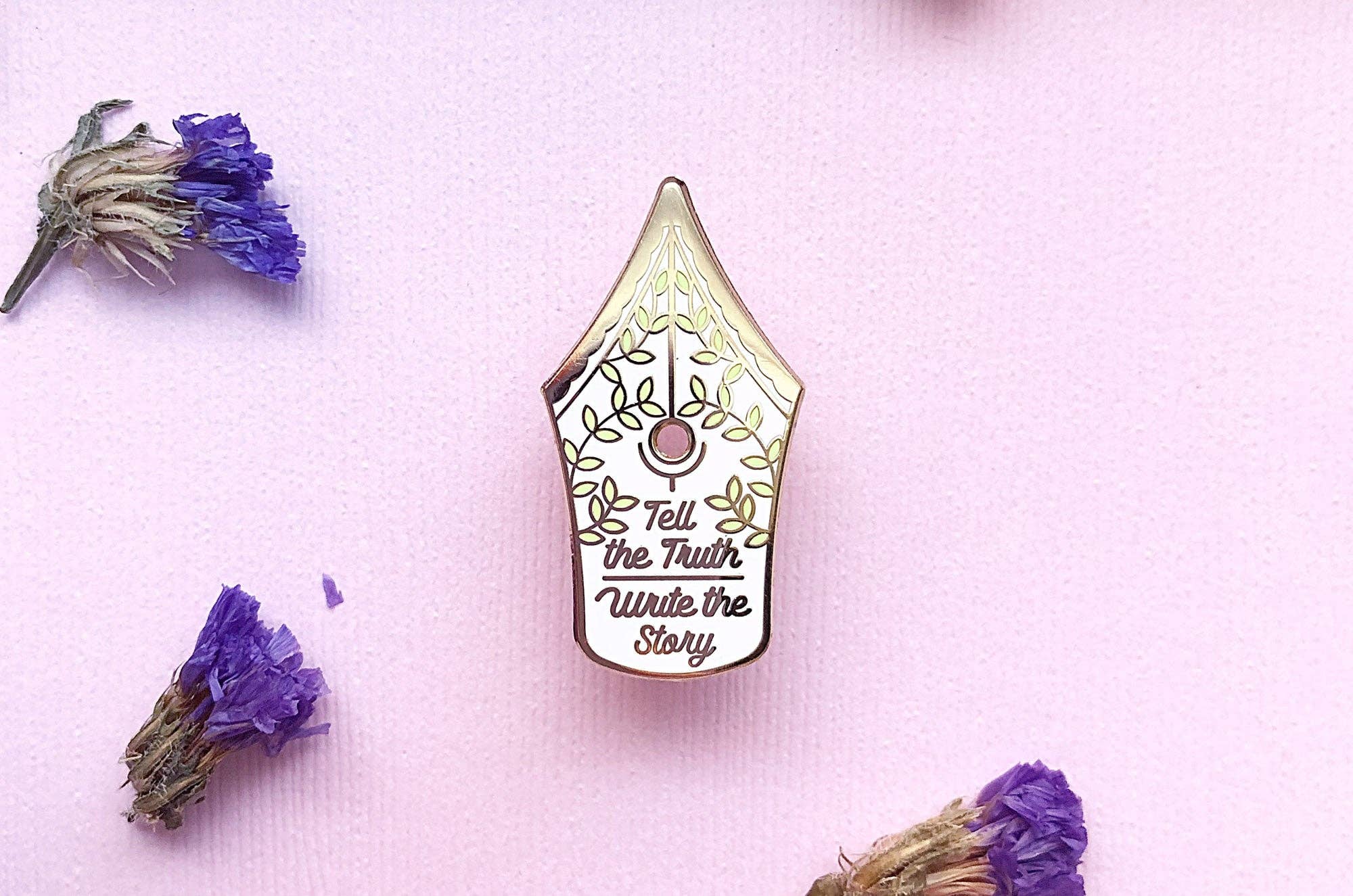 Alum and Ink - Wholesale Lapel Pin/Button - Write the Story Fountain Pen Enamel Pin4
