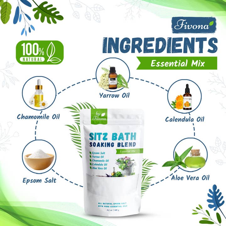 FIVONA - Wholesale Bath Soak/Milk - 2 in 1 Sitz Bath Soak Kit Bundle of Expandable Seat Salt4