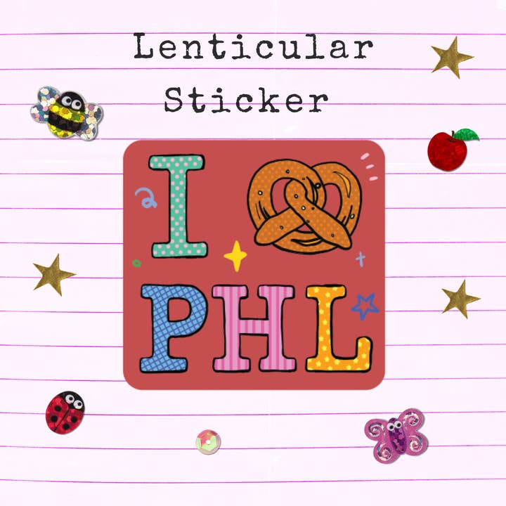 PHL Philly Lentikularaufkleber für den Großhandel von horse girl