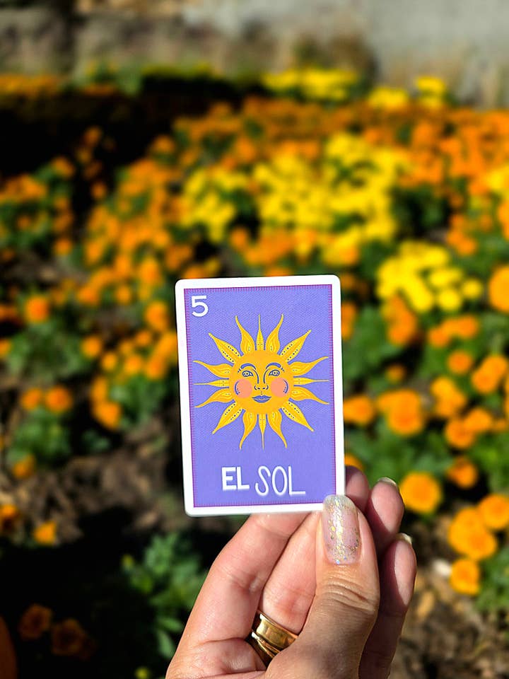 Lotería Sol Sticker for wholesale by Soleil Vida Studio