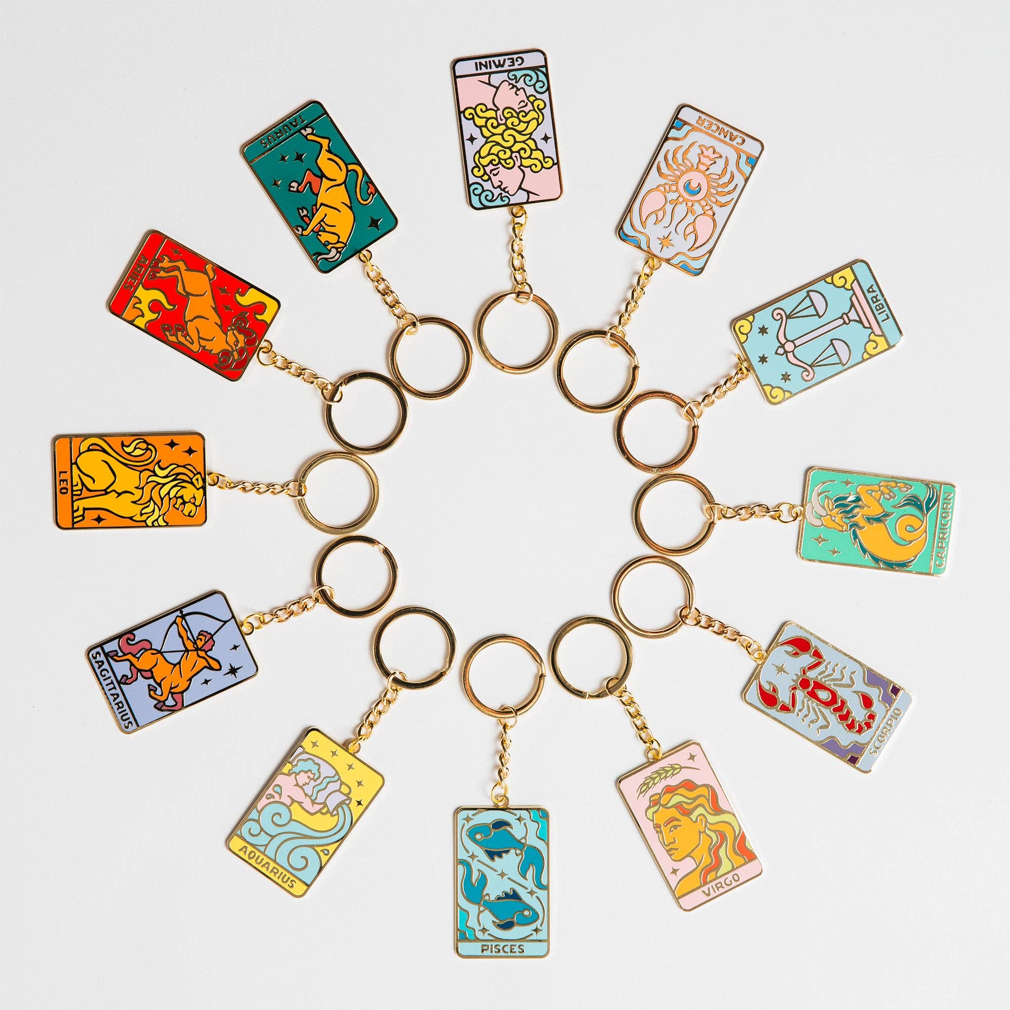 Upper Park Clothing - Wholesale Keychain - Women's - Zodiac Gold Metal Keychains9