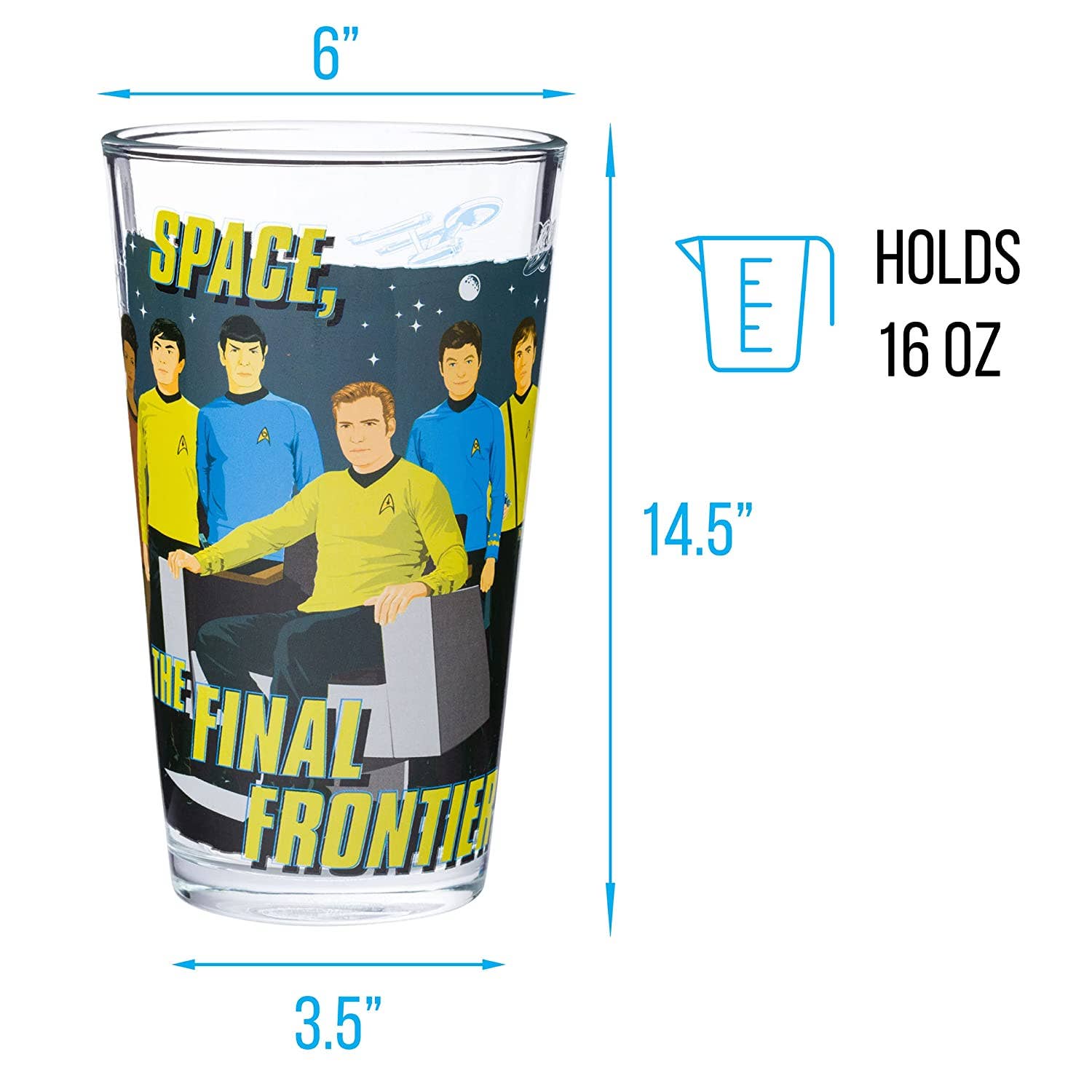 Silver Buffalo - Wholesale Drinking Glass/Cup - Star Trek   4pc. 16oz. Pint Glass Set2