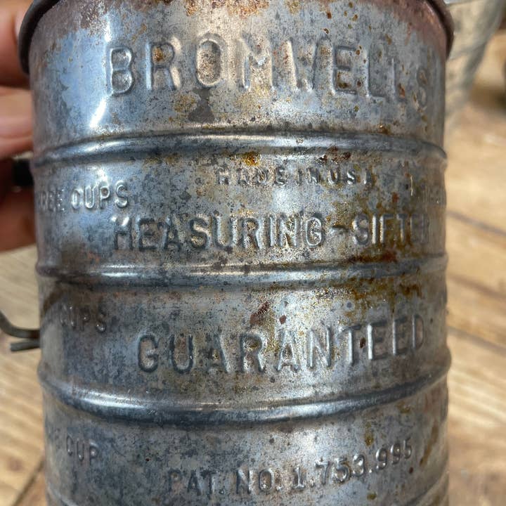 My Amigos Imports - Wholesale Sifter - CLEARANCE-Antique-ER-Vintage Metal Flour Sifter-7x6 inch-$124