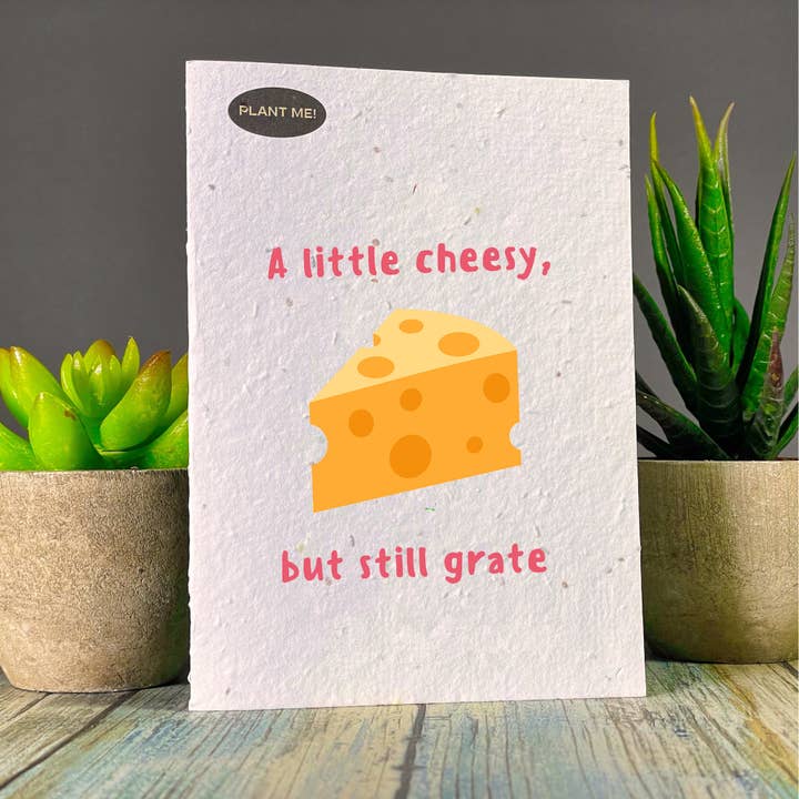 A Little Cheesy, But Still Grate Plantable Greeting Card for wholesale by Plantable Greetings