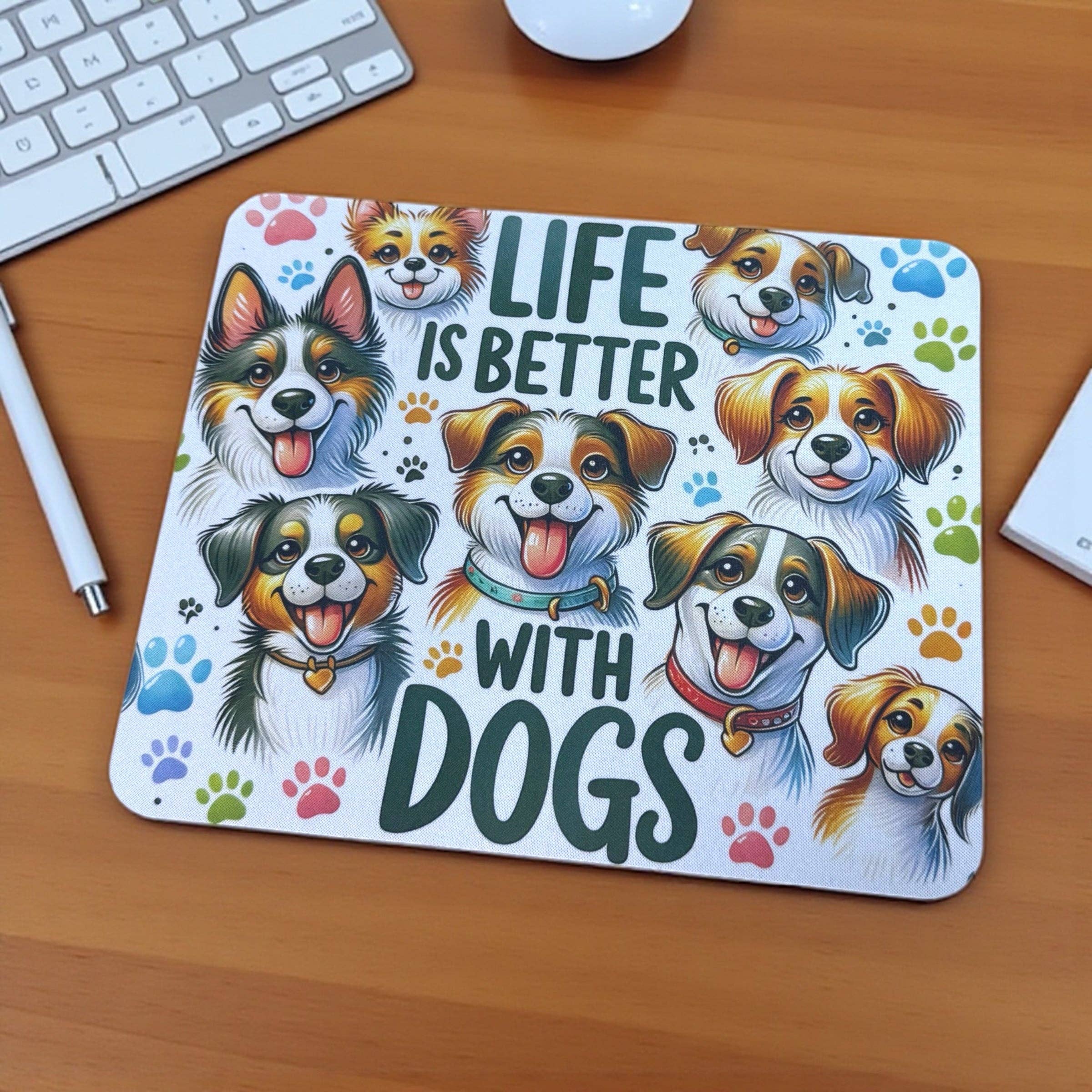 Corksee - Wholesale Mousepad/Trackpad - Life Is Better With Dogs | Mouse Pad0