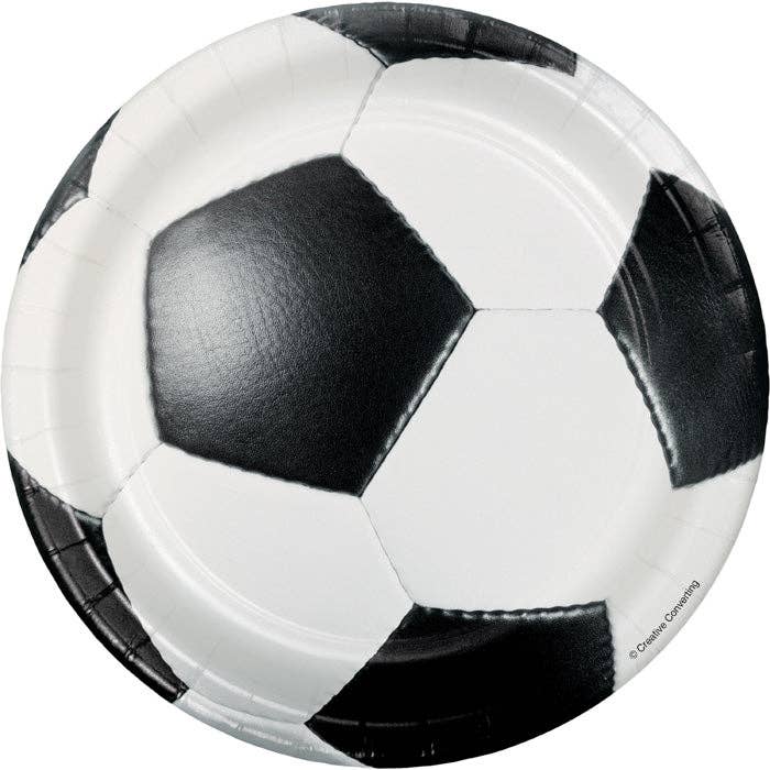 Bulk Party Decor - Wholesale Disposable Plate - Soccer Paper Dessert Plates, 8/Pkg