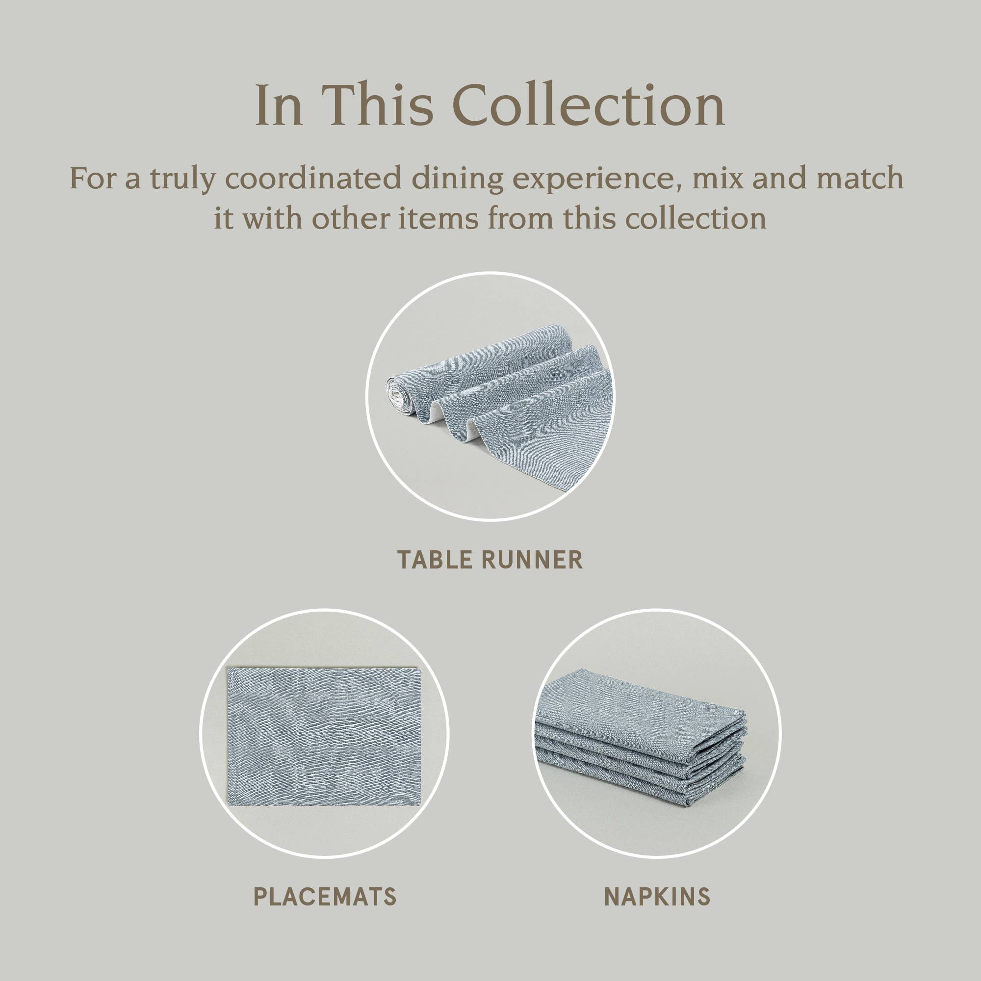 over&back - Wholesale Dinner & Cloth Napkin - Chambray Cotton Napkins – Set of 410