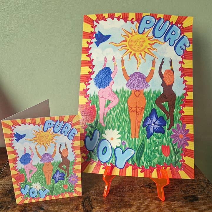 Pink Tigra - Wholesale Art Print - Pure Joy Colourful Nude Art Print | A4 & A33