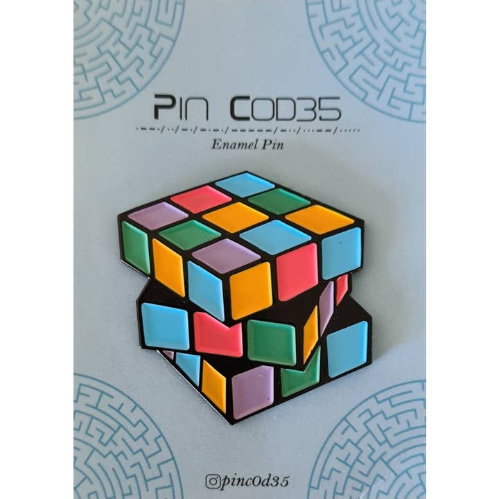 Pincodes - Wholesale Lapel pin/button - Colourful Puzzle Cube Soft Enamel Pin/Badge, Escape Room3