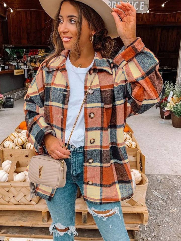 Aria Romance - Wholesale Cardigan - Women's - Checkered Shawl Collar Cardigan10