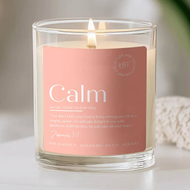 Calm for wholesale by Walk By Faith Candles Co.