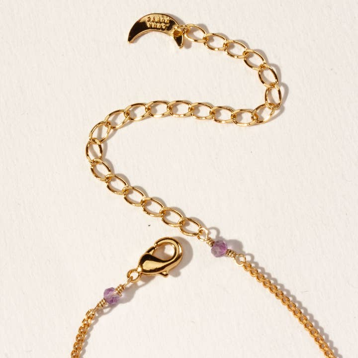 Luna Norte - Wholesale Pendant/charm necklace - Sticks and Stones Long Necklace- Amethyst1