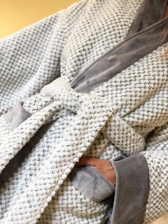 Keikico - Vendita all'ingrosso Vestaglia - Donna - Accappatoio da spa lungo di lusso nero5