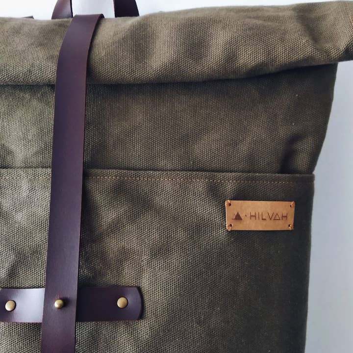 HILVAH - Venta al por mayor Mochila - Unisex - Mochila roll top verde3