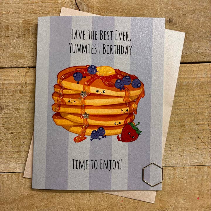 CARTE MIGNONNE - PERSONNAGES DE CRÊPES (DO37) pour la vente par White Cotton Cards