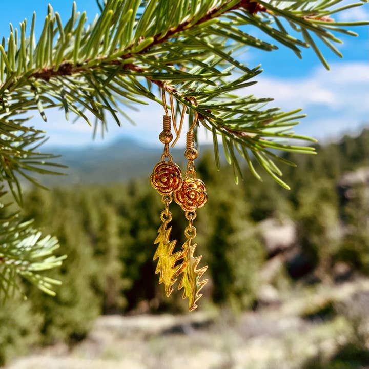 Grateful Dead Delilah Jones Earrings - Gold for wholesale on Faire3