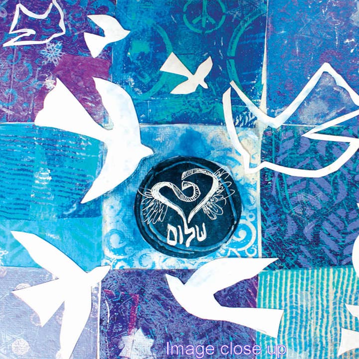 Another Creation by Michele Pulver, LLC - Wholesale Sympathy Card - 108_Flight of Matisse's Doves Jewish Sympathy Card1