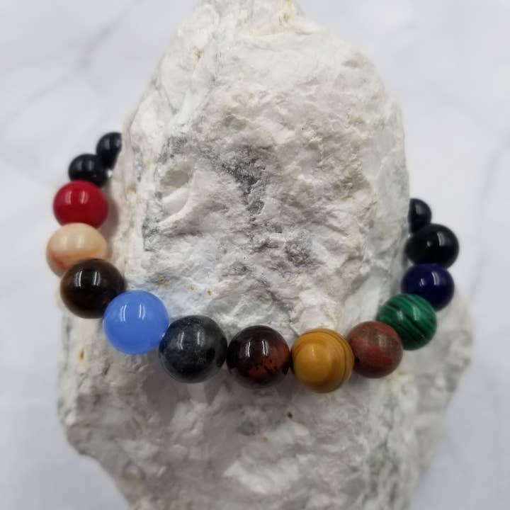 The Pretty Jewellery - Wholesale Beaded Bracelet - Natural Stone Stretch Solar System Bracelet1