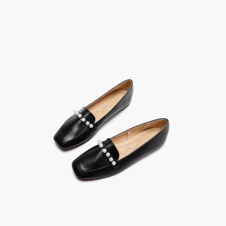 Like Dreams - Venta al por mayor Mocasines - Mujer - Mocasines de Mujer a la Moda de PU con Perlas para Caminar Todo el Año5