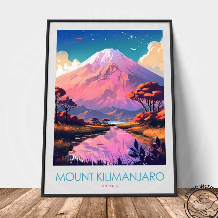 Impresión minimalista del monte Kilimanjaro para venta al por mayor de Studio Inception