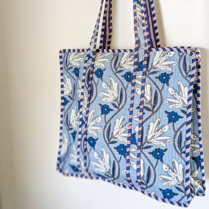 Shakti.ism - Wholesale Tote Bag - Women's - Quilted Market Tote Bags: Colourful Screen Printed Kantha Tote Bags, Ethically Handmade in India6