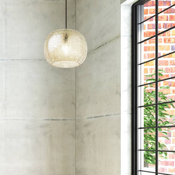 Abat-jour en forme de globe en verre lustré transparent et vert glam de 9,75 po de largeur pour la vente par River of Goods