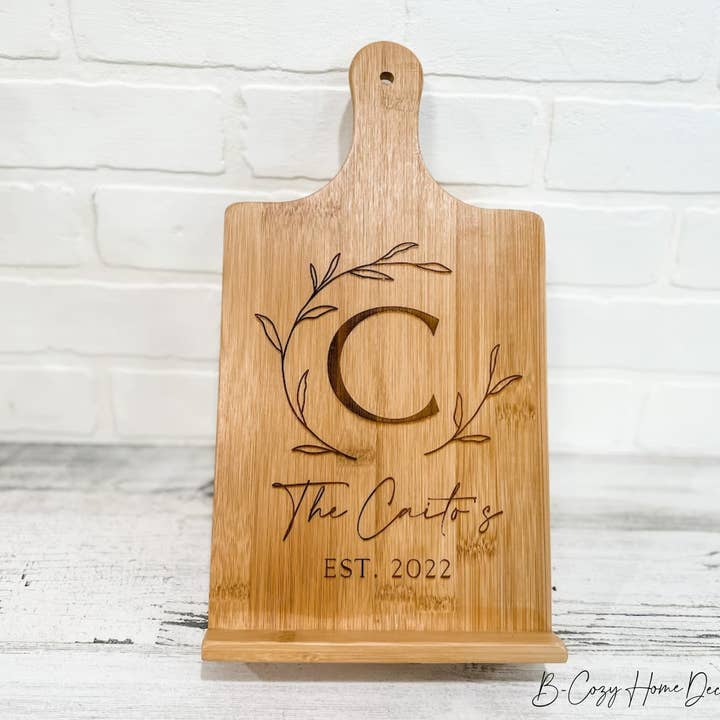 Suporte de cavalete com receita de madeira gravada personalizada, decoração de cozinha, por atacado de B-Cozy Home Decor