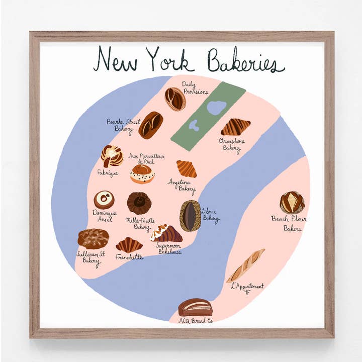 New York Bakeries Print por atacado de London Block by Block