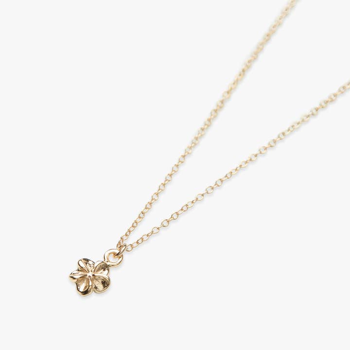 Koi Atelier - Wholesale Pendant/Charm Necklace - Plumeria pendant necklace gold filled