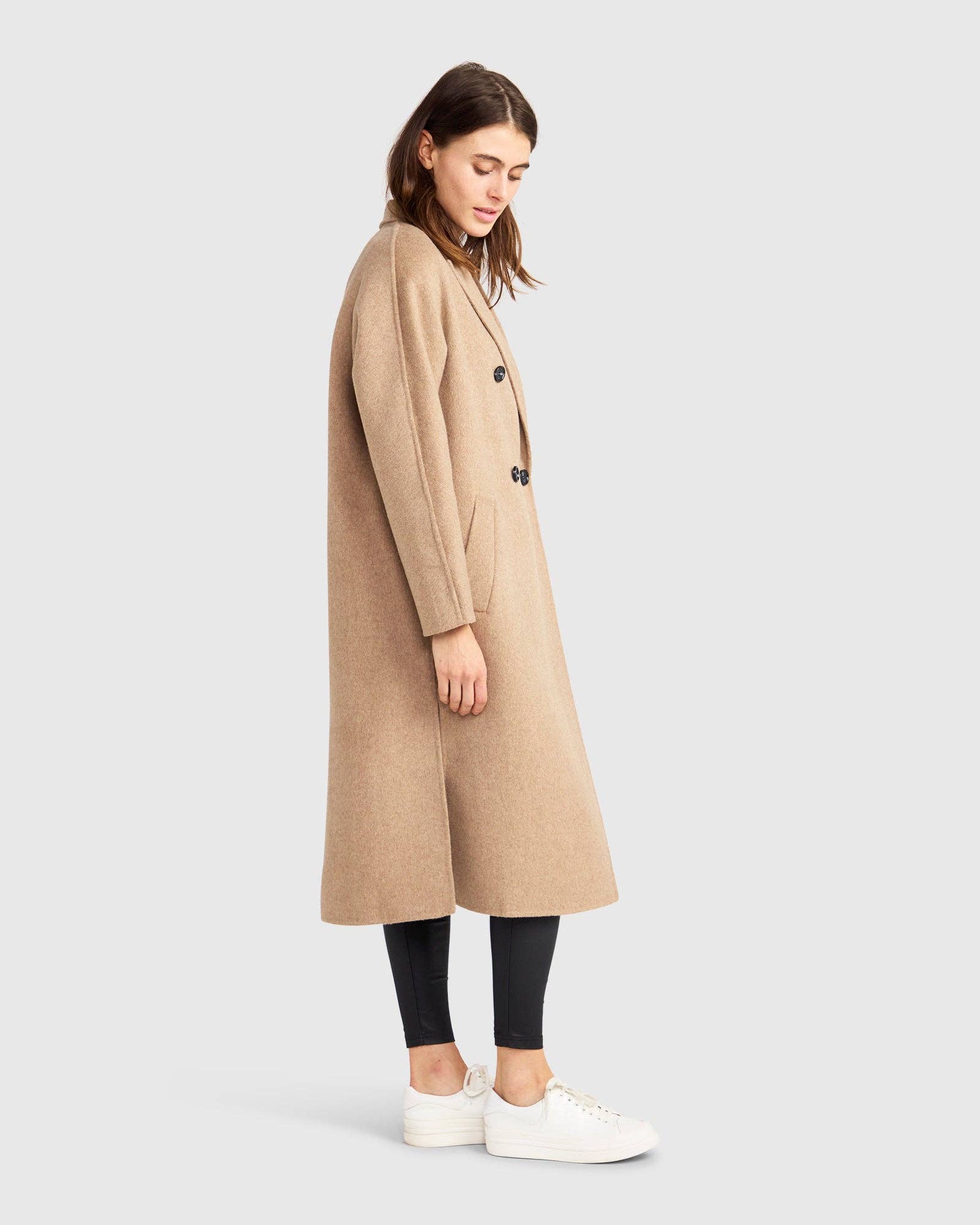 belle & bloom - Wholesale Coat - Women's - Guestlist Oversized Double Breasted Coat - Oat2