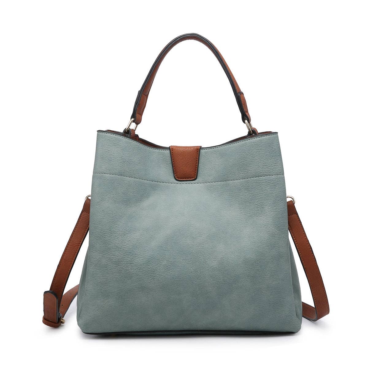 MiMi Wholesale - Wholesale Satchel - Women's - Vegan Leather Satchel With 3-Compartments13