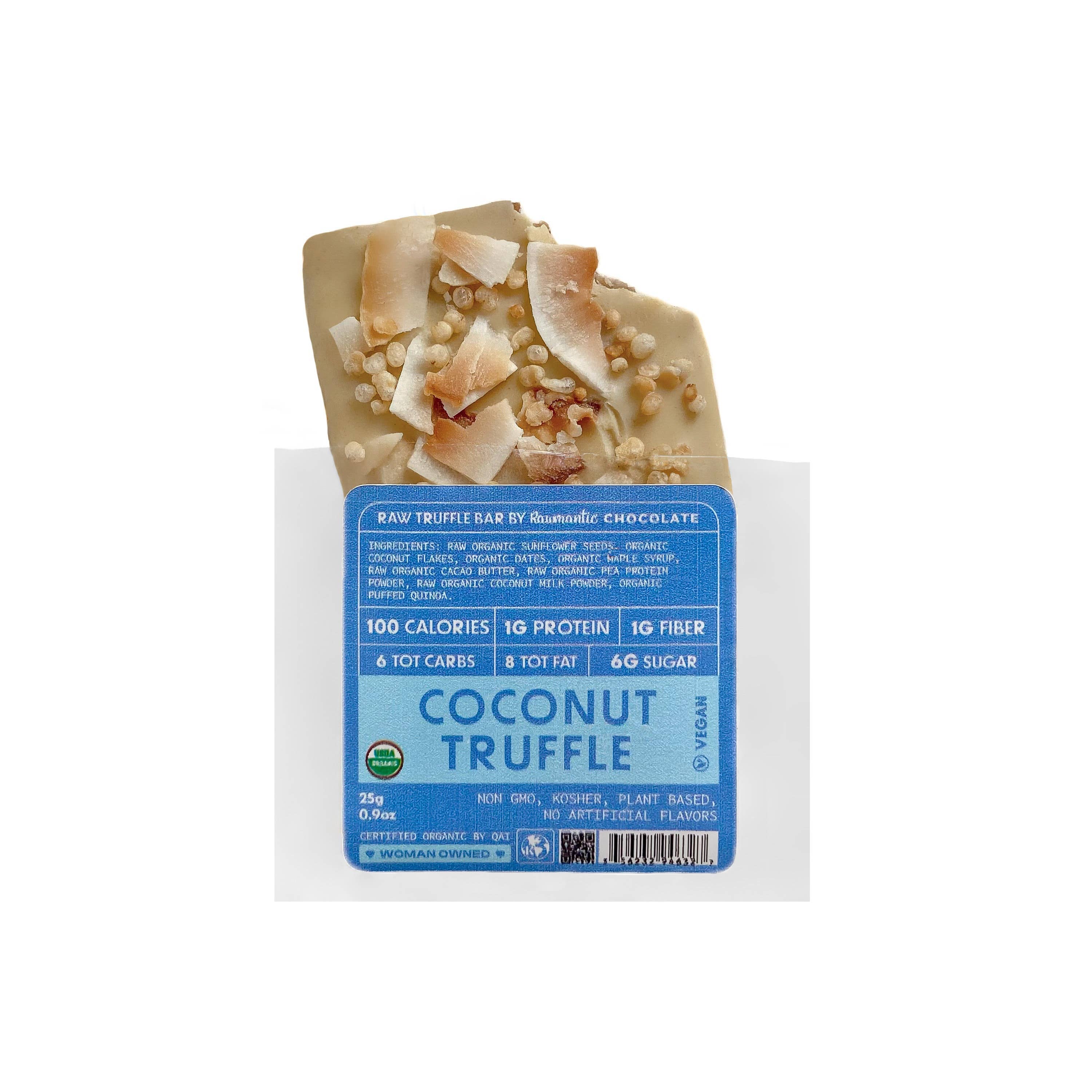 Rawmanticchocolate - Wholesale Chocolate Bar - COCONUT MINI TRUFFLE BAR1