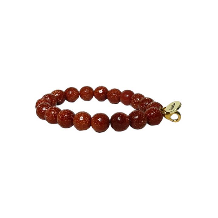 Cadella's Jewelry - Wholesale Beaded Bracelet - Burnt Orange Glass Sparkle1