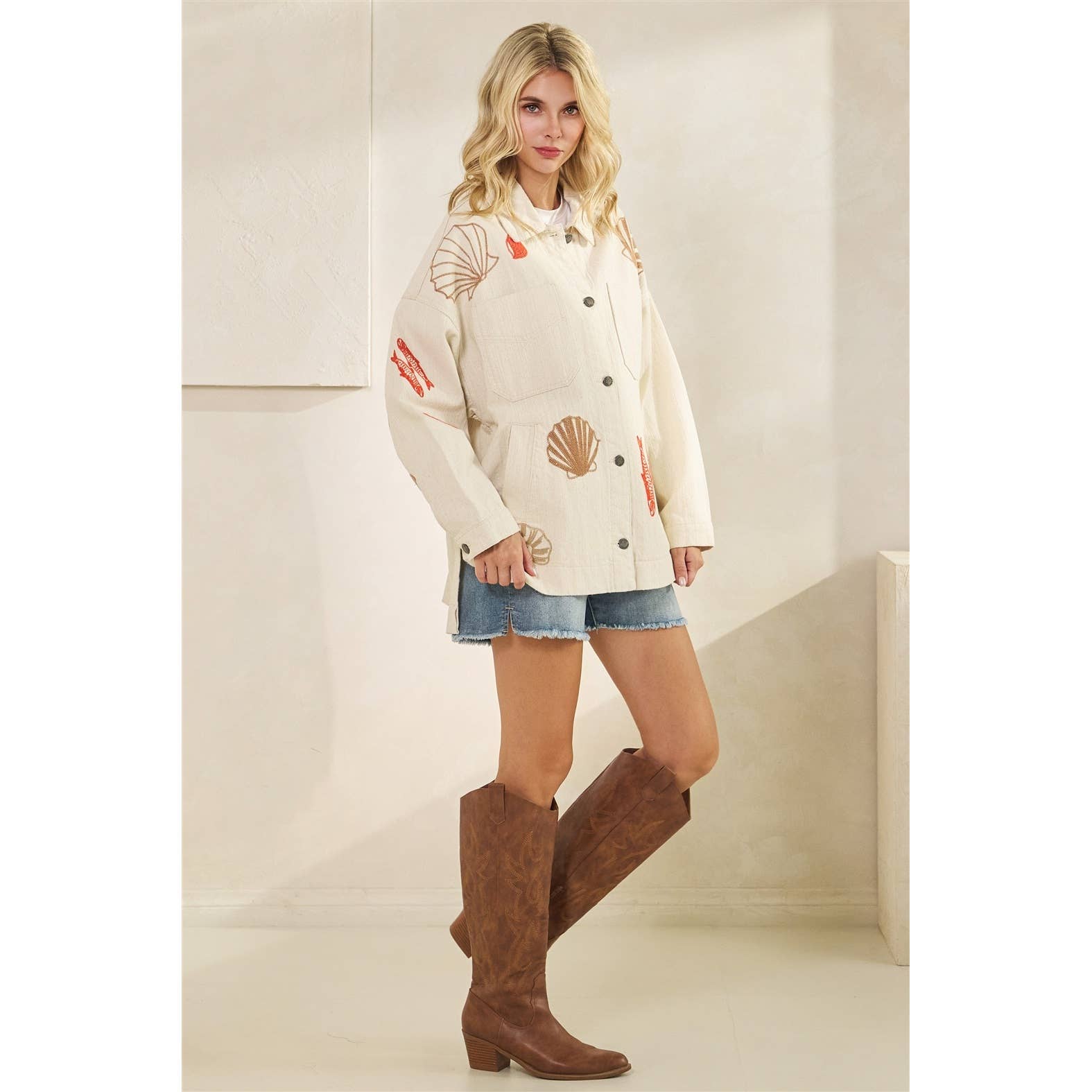 Veveret - Wholesale Denim Jacket - Women's - Embroidered Denim Jacket11