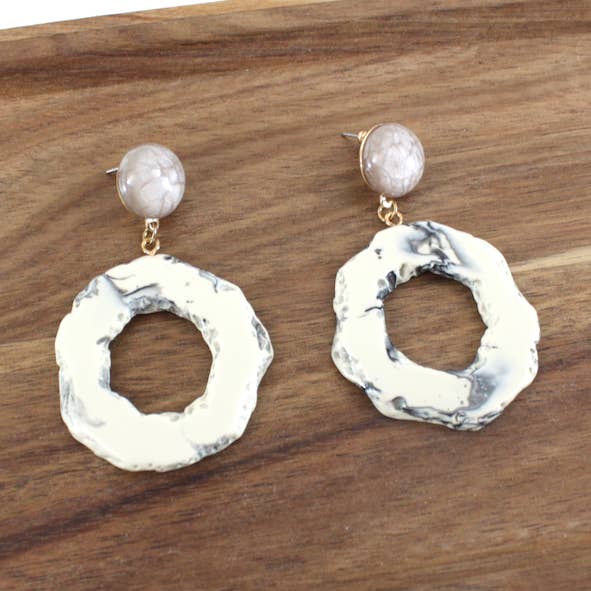 E23243 runda sten örhängen för wholesale av Pretty Persuasions