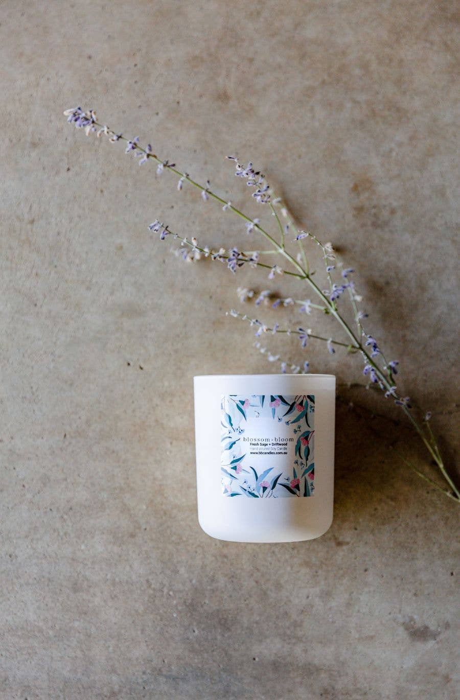 Blossom and Bloom - Wholesale Jar/Filled Candle - Fresh Sage + Driftwood - Large 400g2