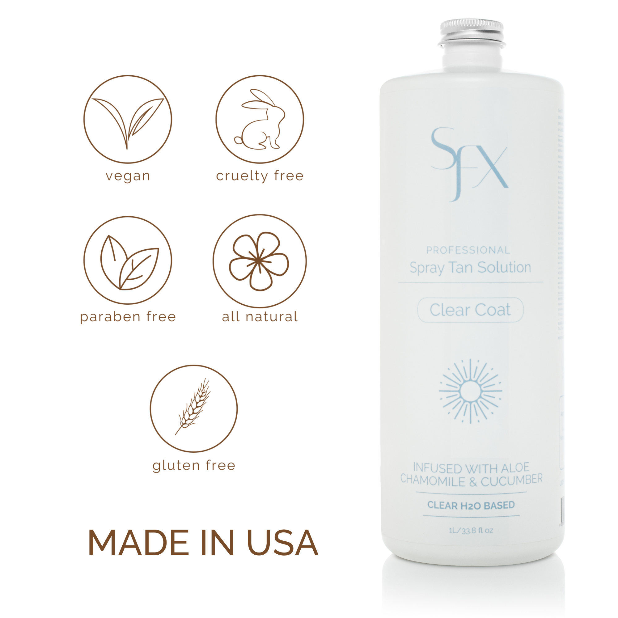 SunFX America LLC - Wholesale Self-Tanner - Clear Coat Spray Tan Solution -BACK BAR/not resale4