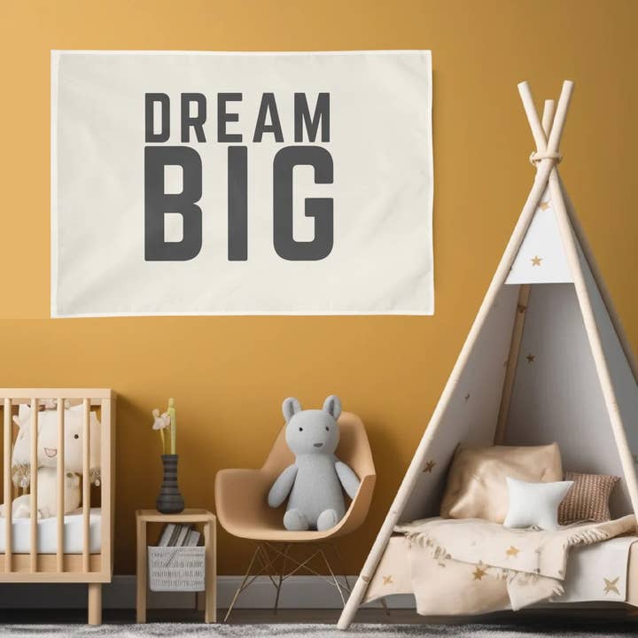 Dream Big Wall Flag for wholesale by The Little Lemons Company