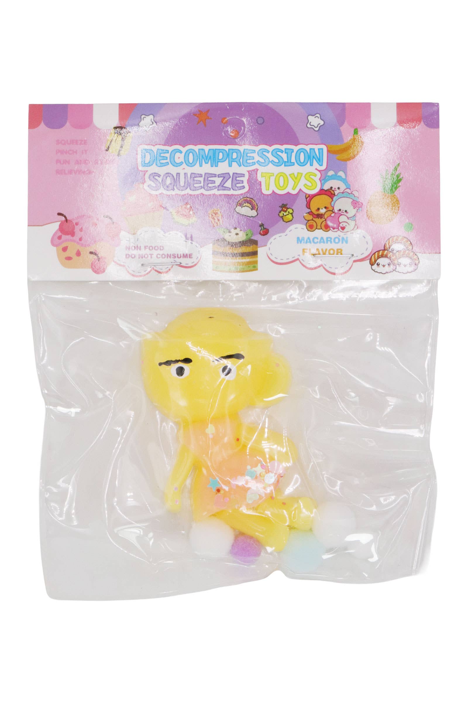 ASSORTED Brain Rot Memes Mochi Pom Pom Squishy Bag - 20 pcs for wholesale on Faire6