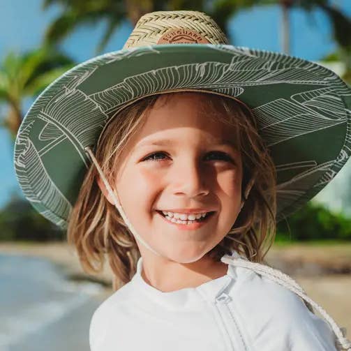 Banana Leaves Little Straw Lifeguard Hat (Banana Leaves) for wholesale on Faire2