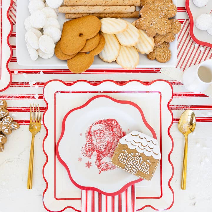 My Mind’s Eye - Wholesale Disposable Table Cover/Runner - WNT1220 - Red Striped Table Runner1