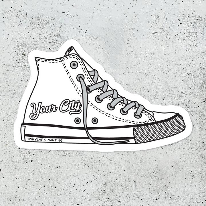 Skylark Printing - Wholesale Sticker - Custom Vintage High Top Shoe Souvenir Sticker