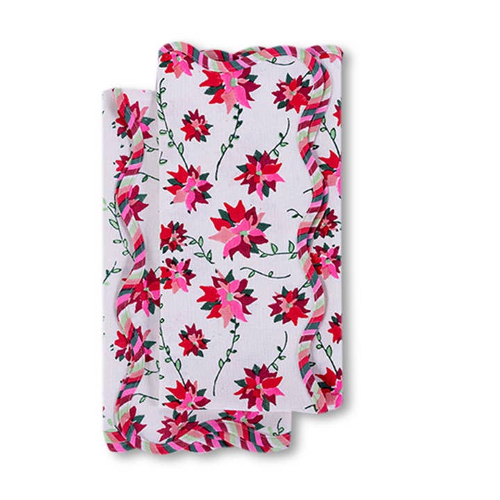 Furbish Studio - Wholesale Tea Towel - Poinsettia Dish Towels S/2