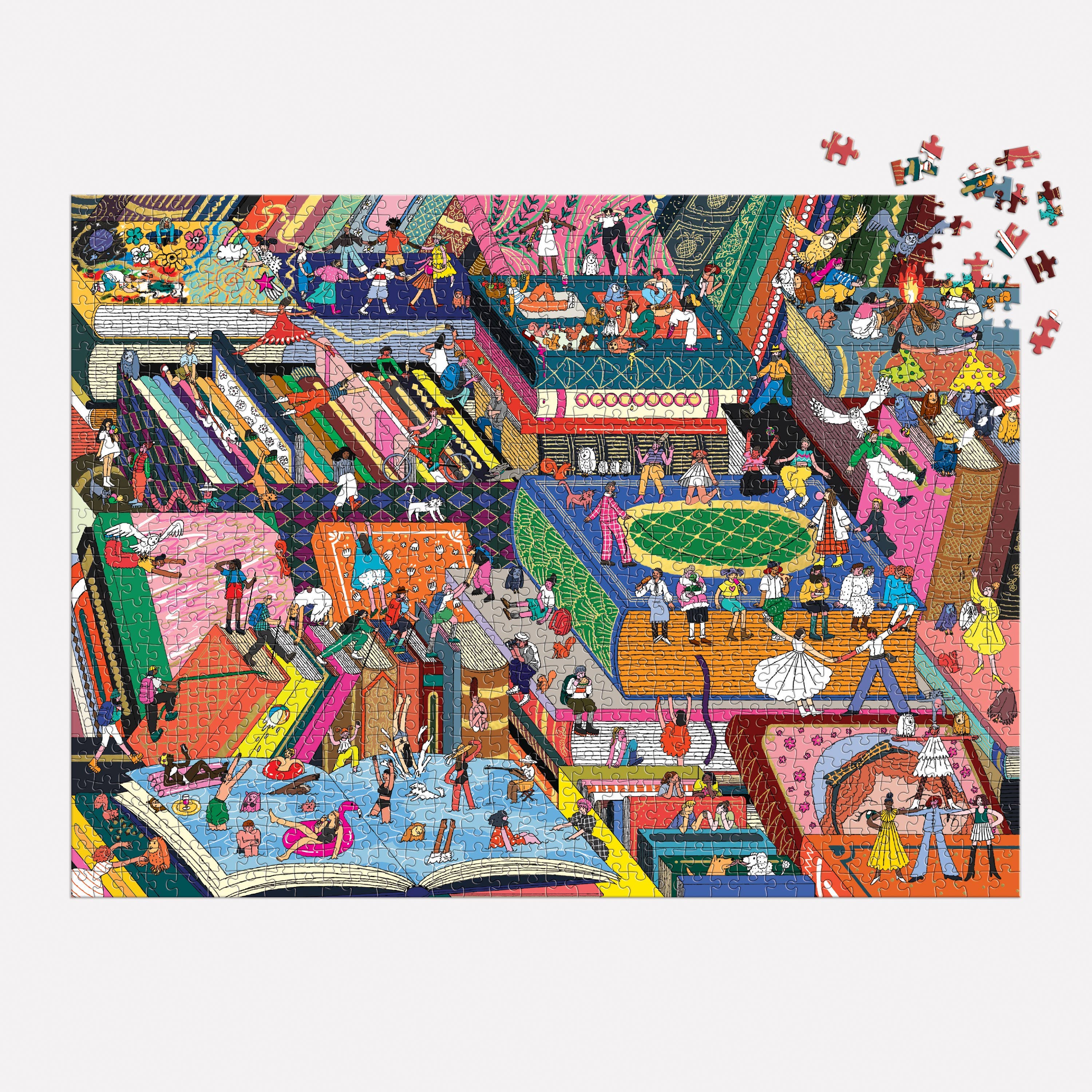 Chronicle Books - Wholesale Puzzle - Adult - Novel Neighborhood 1000 Piece Foil Puzzle1