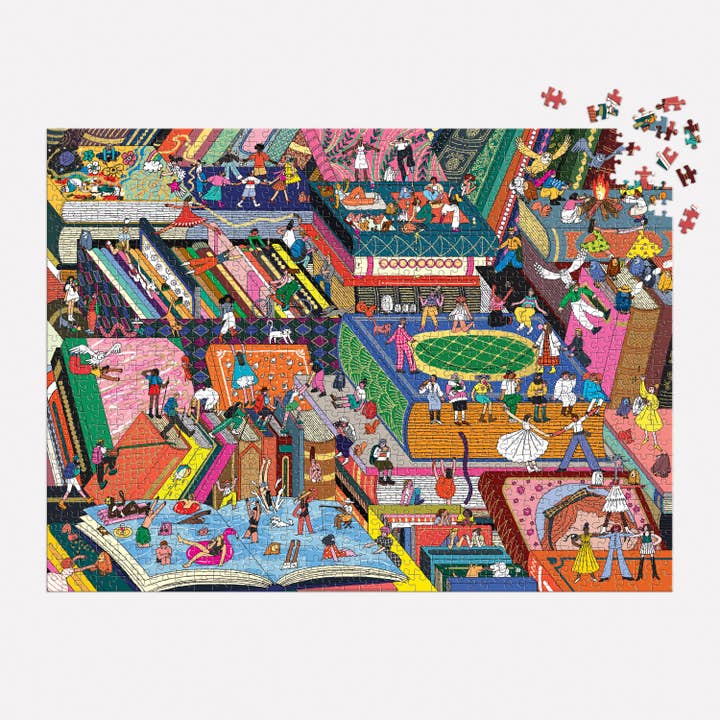 Chronicle Books - Wholesale Puzzle - Adult - Novel Neighborhood 1000 Piece Foil Puzzle1